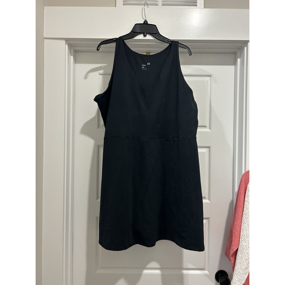 Gapfit Active Tank Dress Size XXL Black Bra Shorts Stretch Athletic Game Day